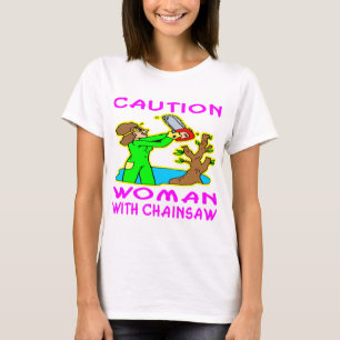 Camiseta Mulher com serra de cadeia