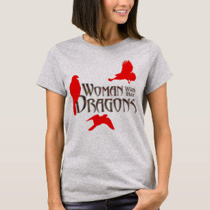 Camiseta Mulher com seus Dragões
