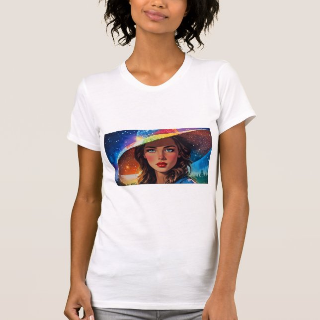Camiseta Mulher com tesoura não convencional (Frente)