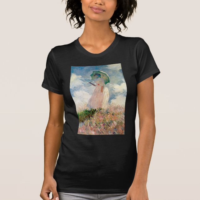 Camiseta Mulher com um parasol - Claude Monet (Frente)