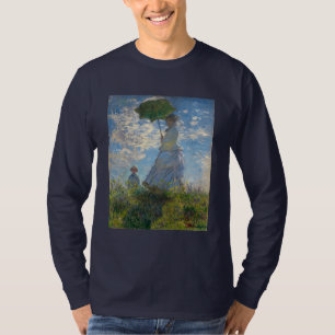 Camiseta Mulher com um parasol - senhora Monet e seu filho