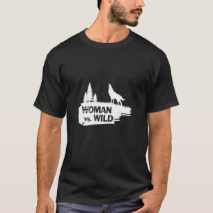 Camiseta Mulher contra a selva Mulher vs Wild Bushcra