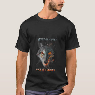 Camiseta Mulher Coração De Uma Alma De Lobo De Um Lobo Drag
