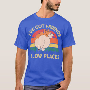 Camiseta Mulher Corgi, tenho amigos em baixo lugar Corgi M