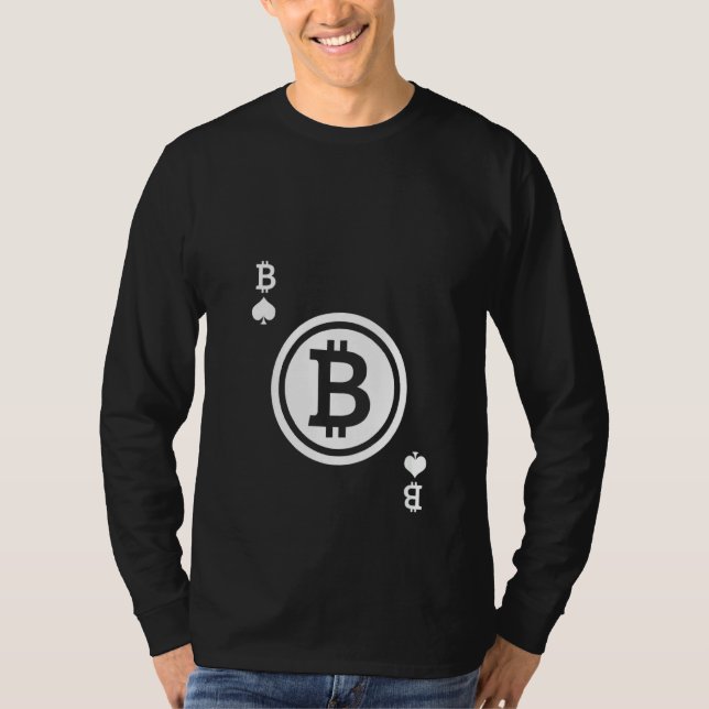 Camiseta Mulher Cripto Moeda Btc Moeda Bitmoney Jogando Ca (Frente)