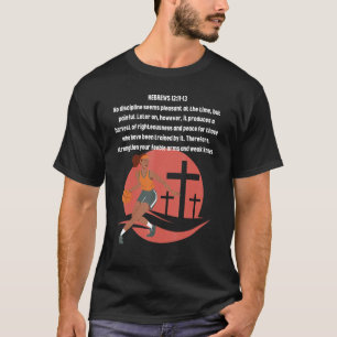 Camiseta Mulher Cristã Escritura De Bíblia De Basquete Ve