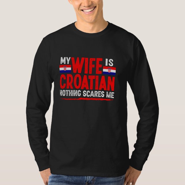 Camiseta Mulher Croácia Nada Me Assusta Mulher Croácia (Frente)
