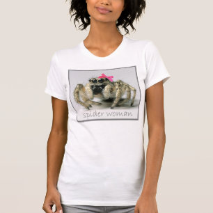 Camiseta Mulher da aranha com arco cor-de-rosa
