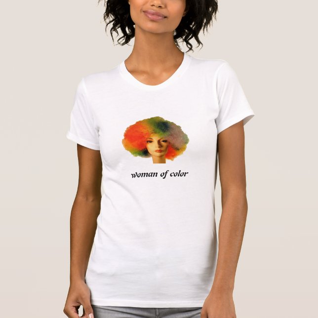 Camiseta mulher da cor (Frente)