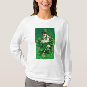 Camiseta Mulher da lembrança do dia de St Patrick na cena