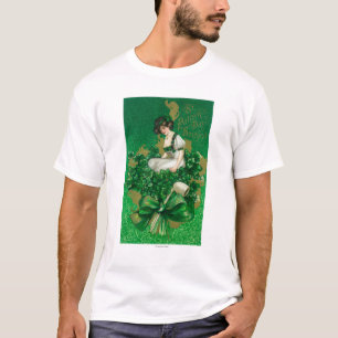 Camiseta Mulher da lembrança do dia de St Patrick na cena
