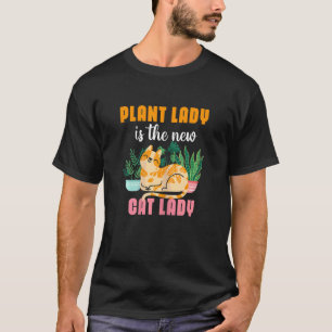 Camiseta Mulher Dama das Plantas Nova Dama dos Gatos Jardin