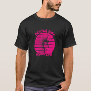 Camiseta Mulher Dançando Mulher Feliz Vida Ballerina Balé D