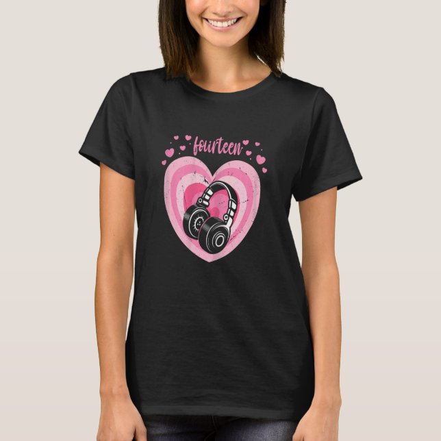 Camiseta Mulher de 14 anos Gamer Birthday 14 B (Frente)