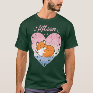 Camiseta Mulher de 15 anos Raposa Fita 15 B-d