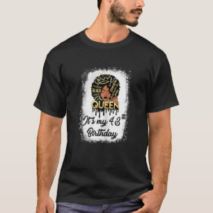 Camiseta Mulher de 43 anos Menina Negra de Melanina É o meu