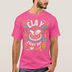 Camiseta Mulher de Cerâmica Argila Todos os Dias Esculpindo