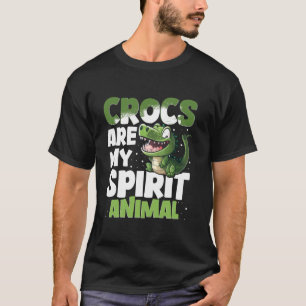 Camiseta Mulher de desenho animado amante de jacarés engraç