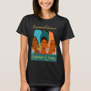Camiseta Mulher de Empoderamento da História Negra Afro-Ame