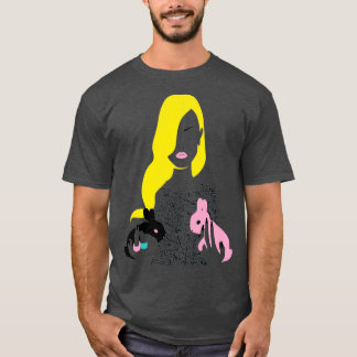 Camiseta Mulher de estilo Vogue com dois coelhos de horósco