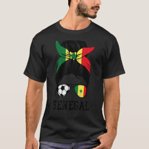 Camiseta Mulher de futebol senegalesa Mãe Mensagem Bun Fute