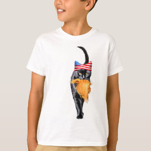 Camiseta Mulher De Gato Engraçada Sem Filhos Votando Kama