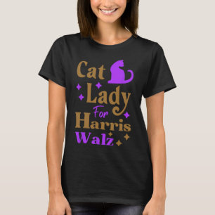 Camiseta Mulher De Gato Sem Fios Para Kamala Harris Tim Whe