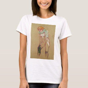Camiseta Mulher de Henri de Toulouse-Lautrec que levanta