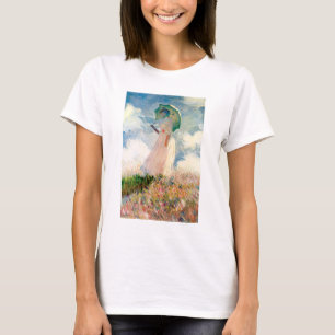 Camiseta Mulher de Monet com um t-shirt do parasol