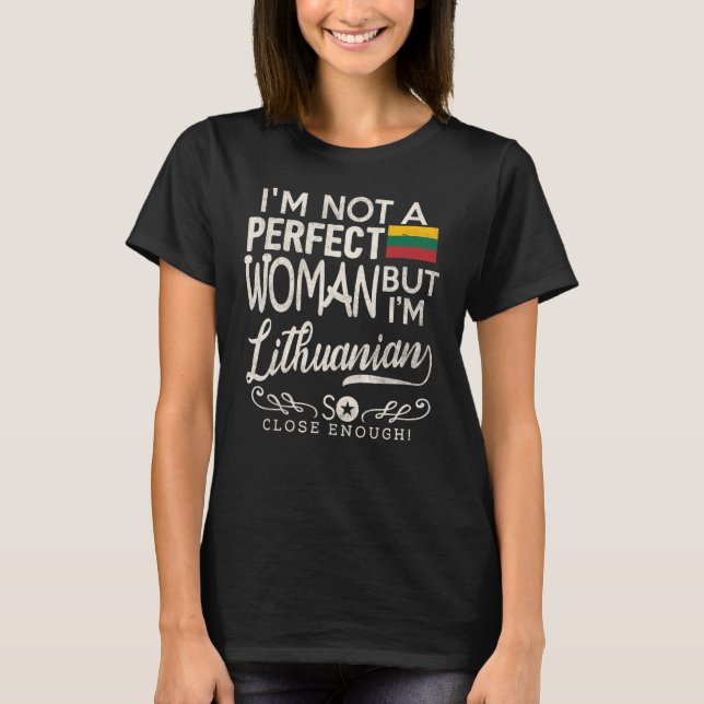 Camiseta Mulher de pavilhão lituana Orgulho de Souvenir (Frente)