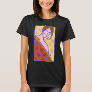 Camiseta Mulher de Sagitário dos anos 20 em laranja