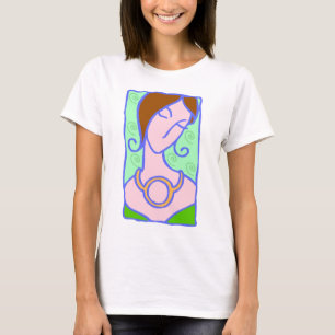 Camiseta Mulher de Touro dos anos 20 com símbolo verde