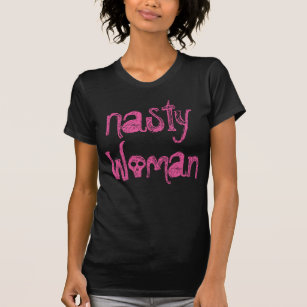 Camiseta "Mulher desagradável em texto cor-de-rosa