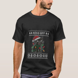Camiseta Mulher Desaparece Gato Suado de Natal Feio