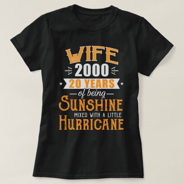 Camiseta Mulher Desde o Presente de 2000, 20 anos de casame (Frente do Design)