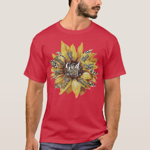 Camiseta Mulher Deus diga que você é Rua-leopardo de girass