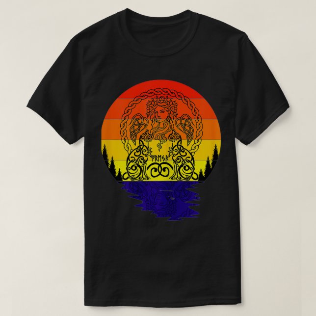 Camiseta Mulher Deusa Nórdica Freyja (Frente do Design)