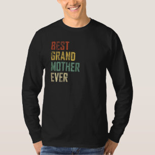Camiseta Mulher Dia da Mãe Vintage Melhor Avó Nunca
