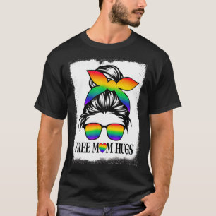 Camiseta Mulher Dia de as mães Livre Mãe Abraça Mensagem Bu
