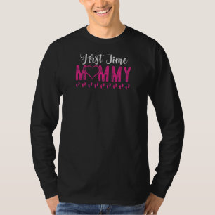Camiseta Mulher Dia de as mães Primeira Vez Nova Mãe Vintag