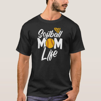 Camiseta Mulher Dia de as mães Softball Mama Softball Mãe V