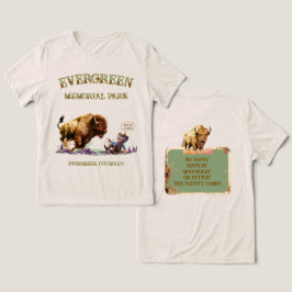 Camiseta Mulher Divertida Laçando um Bisonte Selva