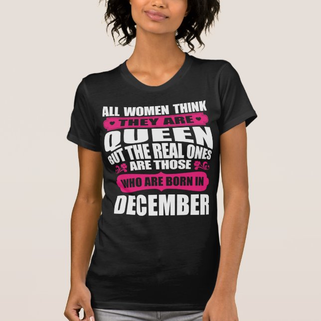 Camiseta Mulher do aniversário de dezembro (Frente)