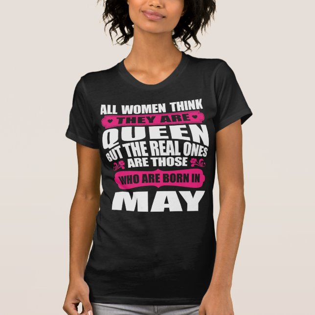 Camiseta Mulher do aniversário de maio (Frente)
