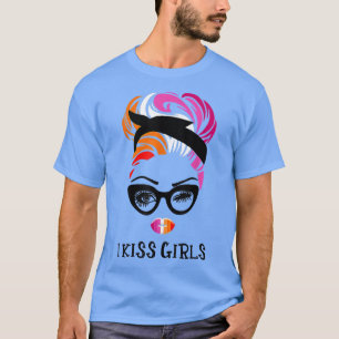 Camiseta Mulher do Cabelo Mensageira Bun Beijo Meninas Mãe