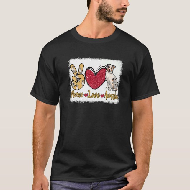 Camiseta Mulher do Cachorro Aussie, Dono do Cachorro Sangre (Frente)