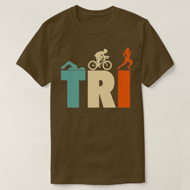 Camiseta Mulher do ciclo de natação desportiva de Triathlon (Frente do Design)