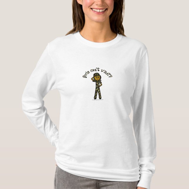 Camiseta Mulher do Exército Escuro (Frente)