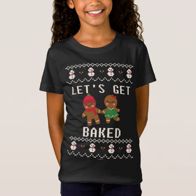 Camiseta Mulher do Gingerpão de Natal assada é assada (Frente)