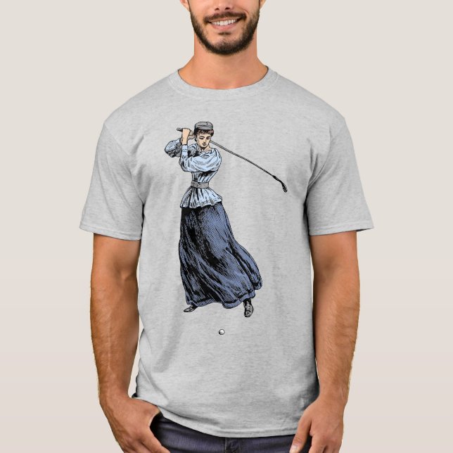 Camiseta Mulher do Golfe do século XIX com o Golf Club (Frente)